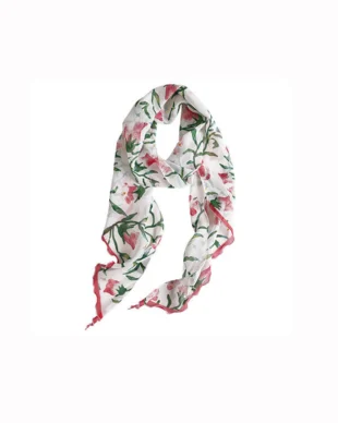 100% Mulberry Silk Georgette Long Scarf
