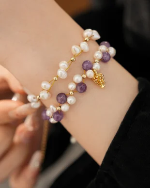 18k Real Gold Electroplated Beaded Bracelet