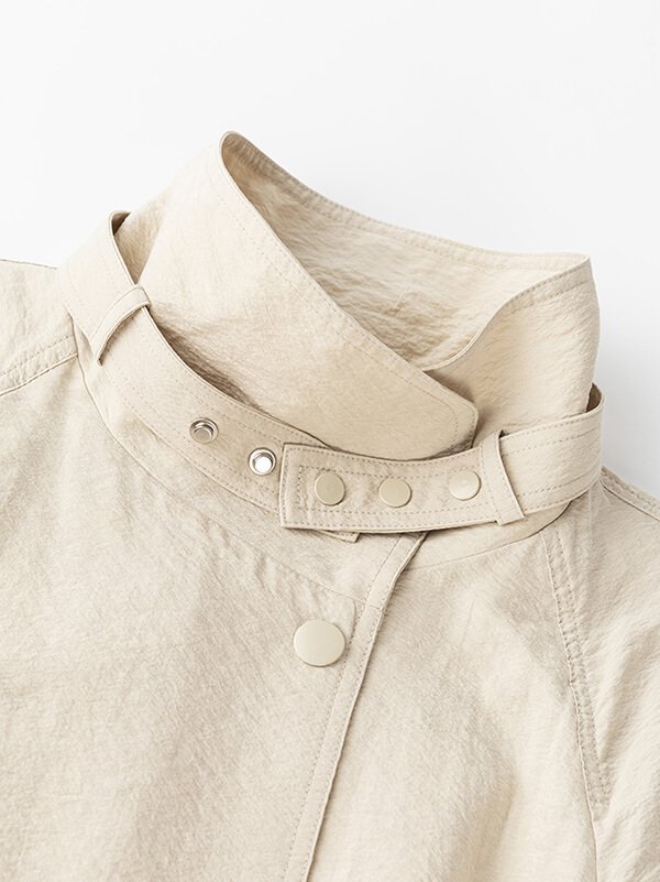 Carbon-negative silk duster coat, 18mm momme regenerative farm traceability