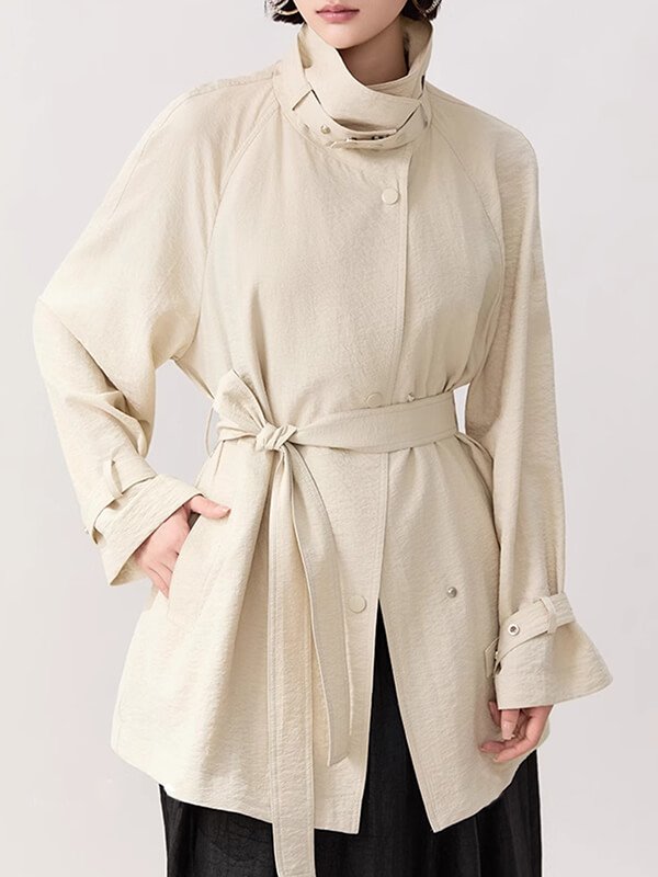 Limited-edition artist silk duster coat, hand-painted slouchy silhouette 18mm momme heirloom