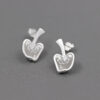 S925 Silver Inlaid Zirconia Delicate Interesting Chilli Pepper Earrings