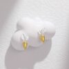 Original S925 Sterling Silver Delicate and Cute Carrot Stud Earrings