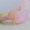 S925 Silver Elegant Calla Lily Flower Open Ring