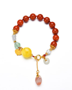 Natural Amber Beeswax Bracelet