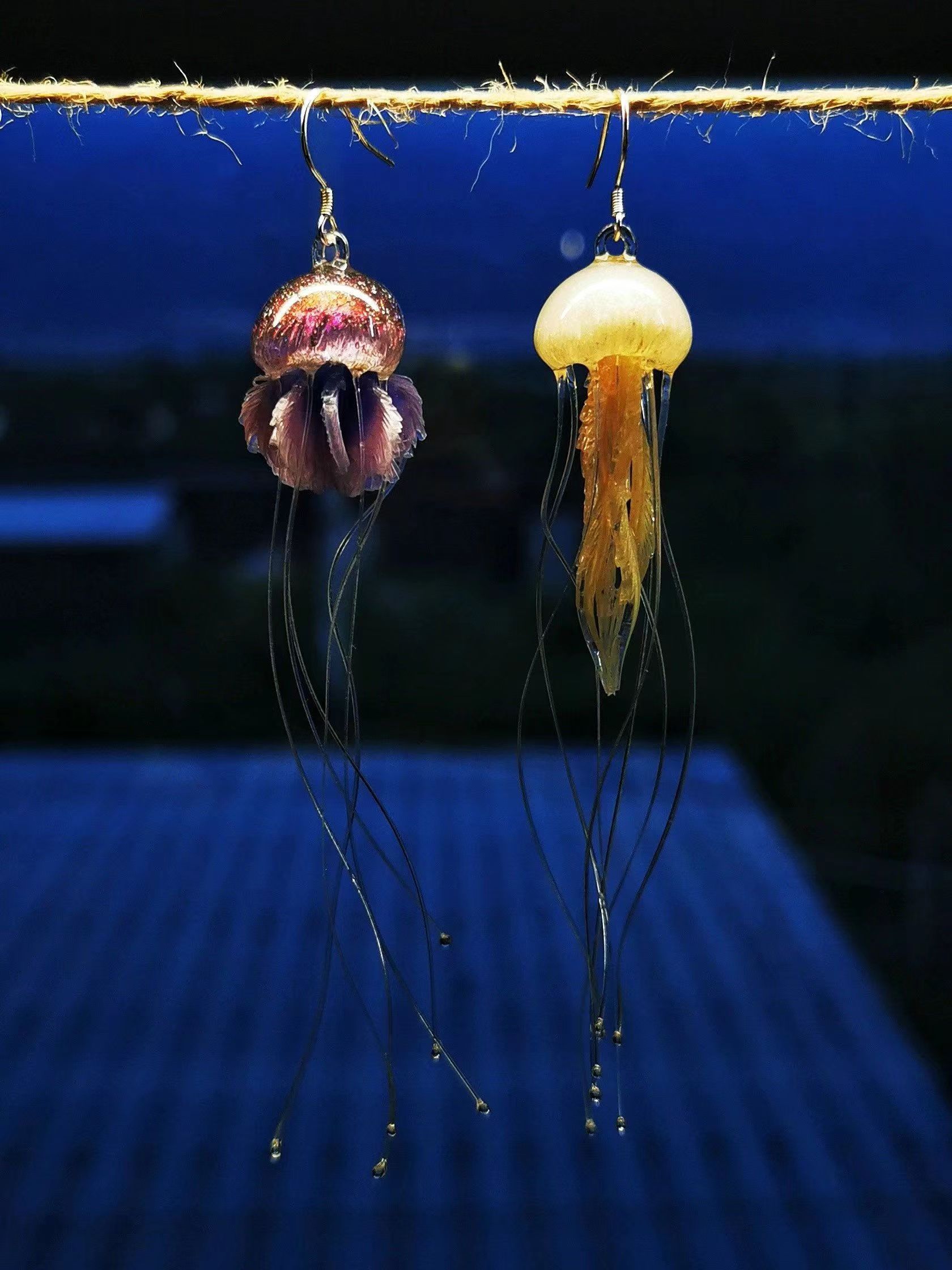 Handmade Jellyfish Tassel Earrings Collection