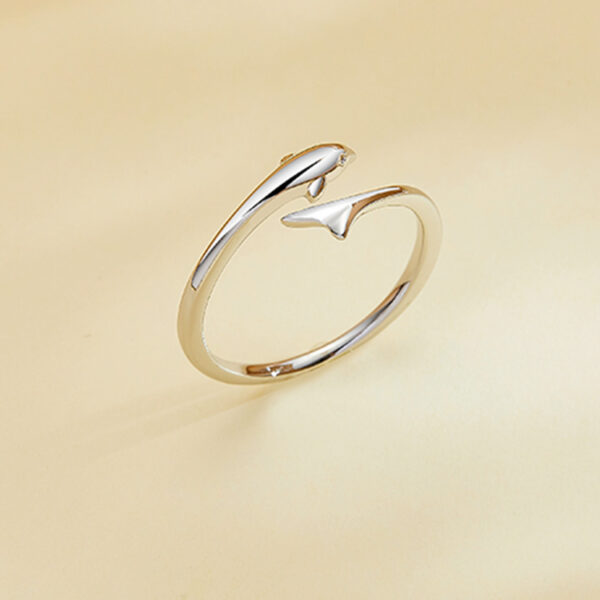 925 Silver Dolphin Open Ring
