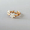 925 Silver Plum Blossom Fritillaria Open Ring