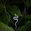Ceramic Small Snake 925 Silver Necklace