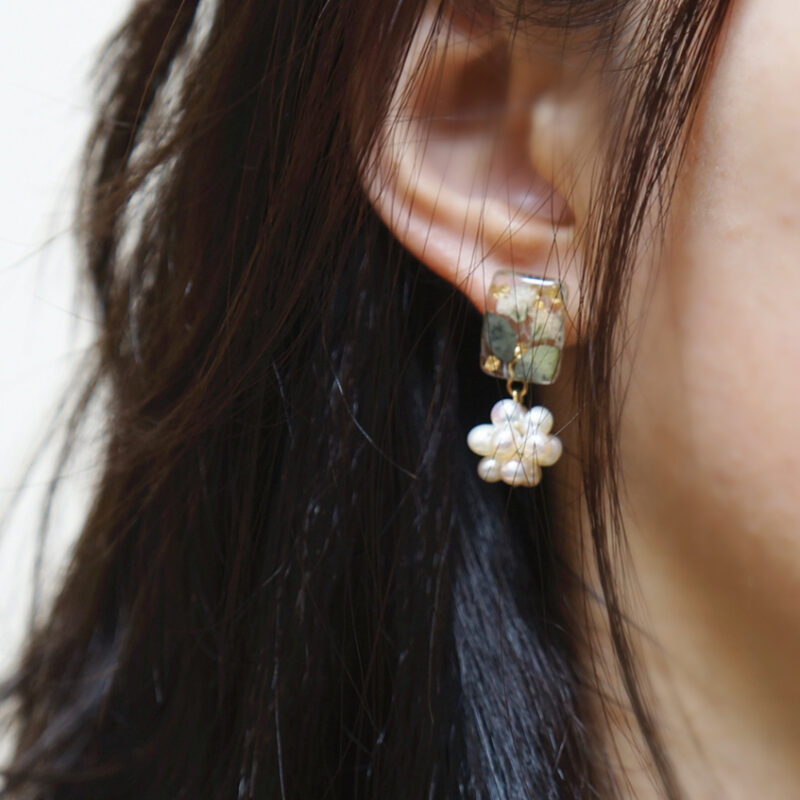 Freshwater Pearl Flower Earrings