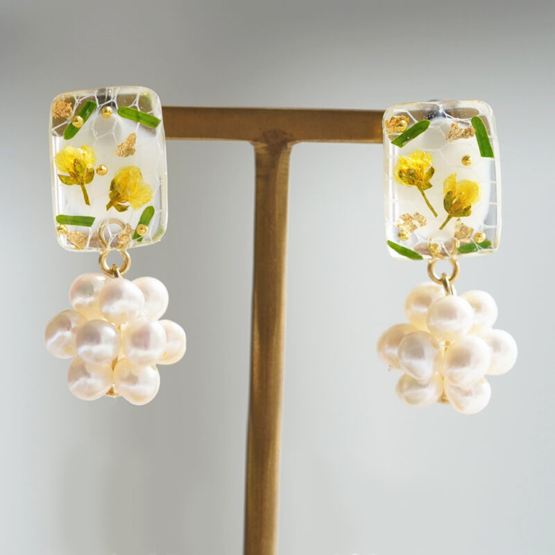 Freshwater Pearl Flower Earrings