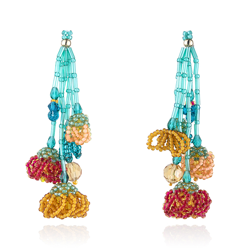 Handmade beaded summer flower earrings tutorial