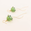 Jellyfish Shaped Glass Ball Long Tassel Stud Earrings