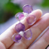 Purple Hydrangea Petal Stud Earrings