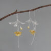 S925 Silver Begonia Earrings