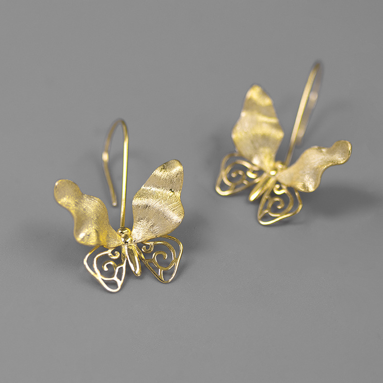 S925 Silver Butterfly Earrings