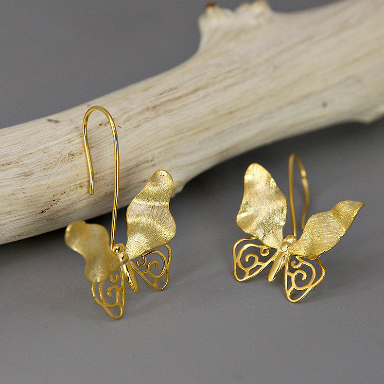 S925 Silver Butterfly Earrings