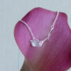 S925 Silver Calla Lily Flower Necklace