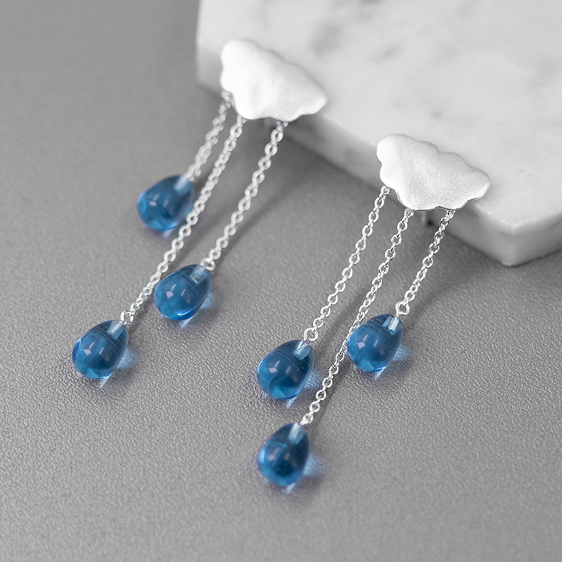 raindrop earrings glass