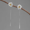 S925 Silver Elegant Camellia Earrings