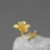 S925 Silver Elegant Freesia Open Ring