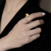 S925 Silver Elegant Freesia Open Ring