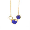 S925 Silver Gold-plated Lapis Hollow Geometric Clavicle Chain