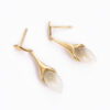 S925 Silver Hetian Jade Tulip Earrings