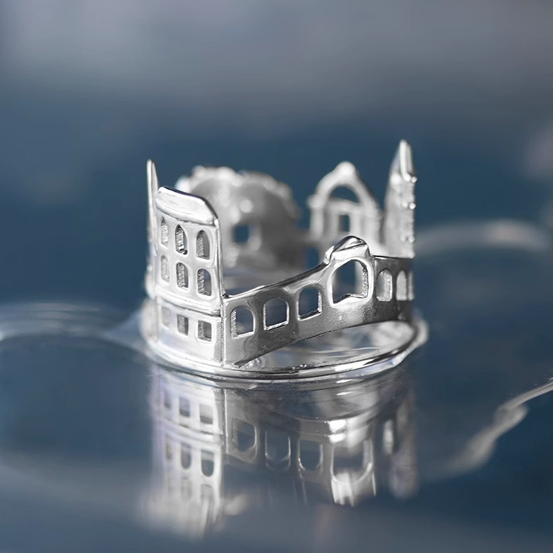 S925 Silver Venetian Classic Architecture Ring