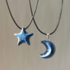 Handmade Star Moon Couple Necklace