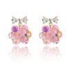 Sweet Pink Flower Earrings