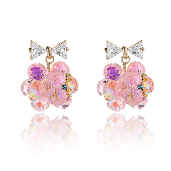 Sweet Pink Flower Earrings