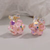 Sweet Pink Flower Earrings