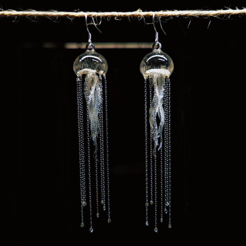 Handmade Resin Jellyfish Transparent Earrings Series