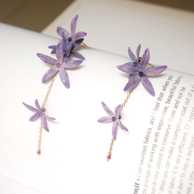 Handmade Leather Flower Earrings Bracelet Necklace