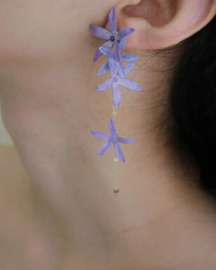 Handmade Leather Flower Earrings Bracelet Necklace