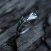 999 Silver Handmade Cupid's Arrow Open Ring