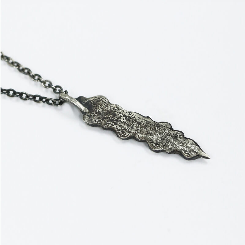 999 Silver Handmade Flame Necklace