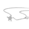 999 Silver Star Inlaid Zircon Pearl Necklace