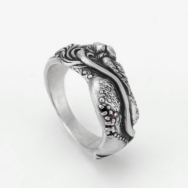 999 Silver Tiger Ring