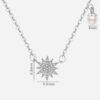 999 Silver Twelve Pointed Star Inlaid Zircon Pearl Necklace