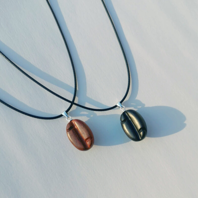 Handmade Sandalwood Coffee Bean Couple Necklace