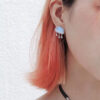 Gradient Blue Cloud Stud Earrings