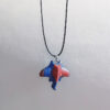 Handmade Stabilized Wood Devil Fish Necklace