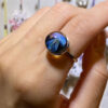 Handmade Glass Jellyfish Open Ring