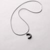 Handmade Macassar Ebony Crescent Necklace