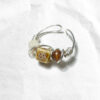 Handmade Natural Stone Wire Wrap Open Ring