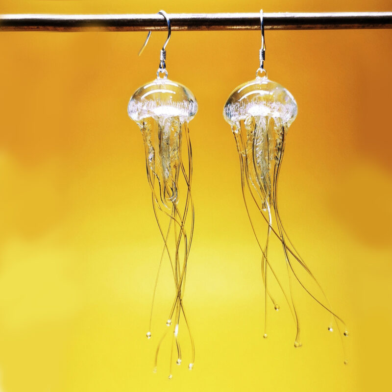 Handmade Resin Jellyfish Transparent Earrings Series
