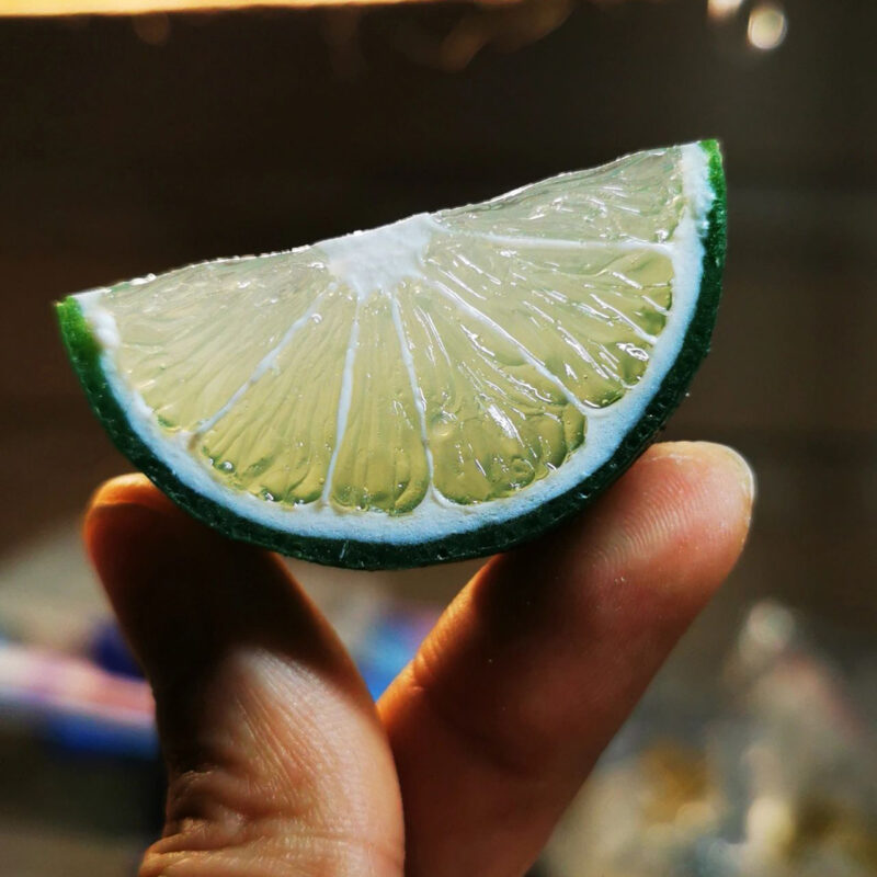 Handmade Resin Lemon Brooch