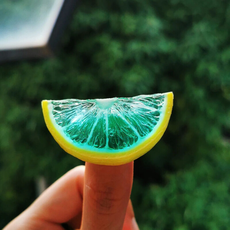 Handmade Resin Lemon Brooch