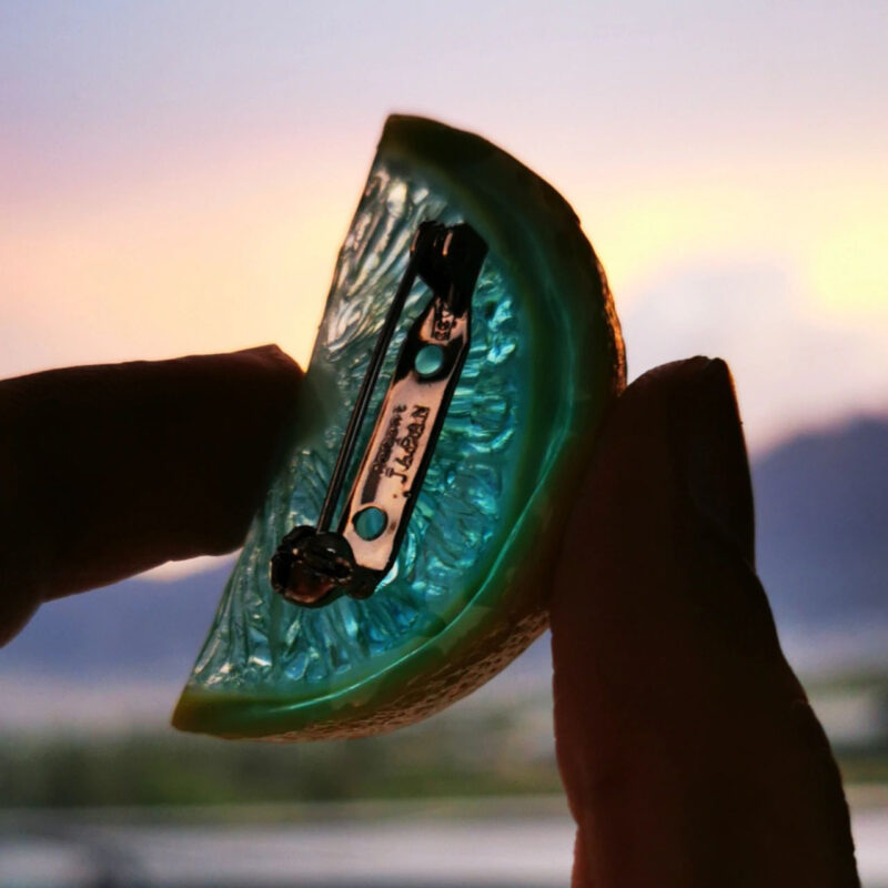 Handmade Resin Lemon Brooch